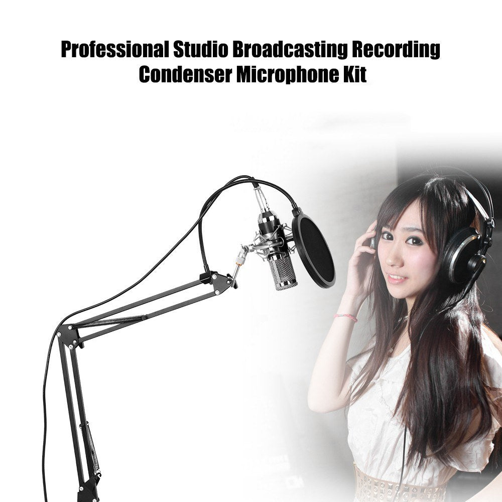 USB Audio Interface Sound Card with Multiple Effects & Rechargeable Battery + Professional Condenser Microphone Kit