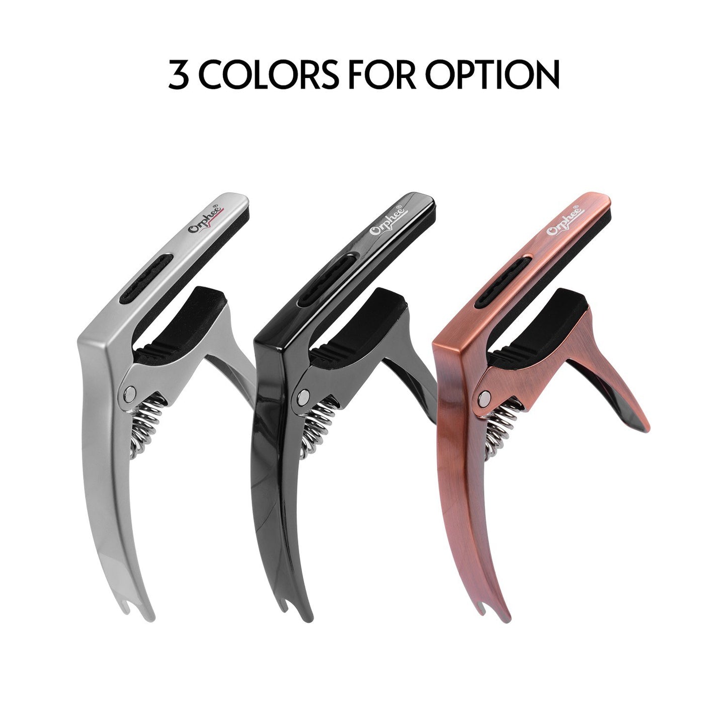 Orphee Q5 Multi-Functional Guitar Capo with 5 Triangle Picks Set