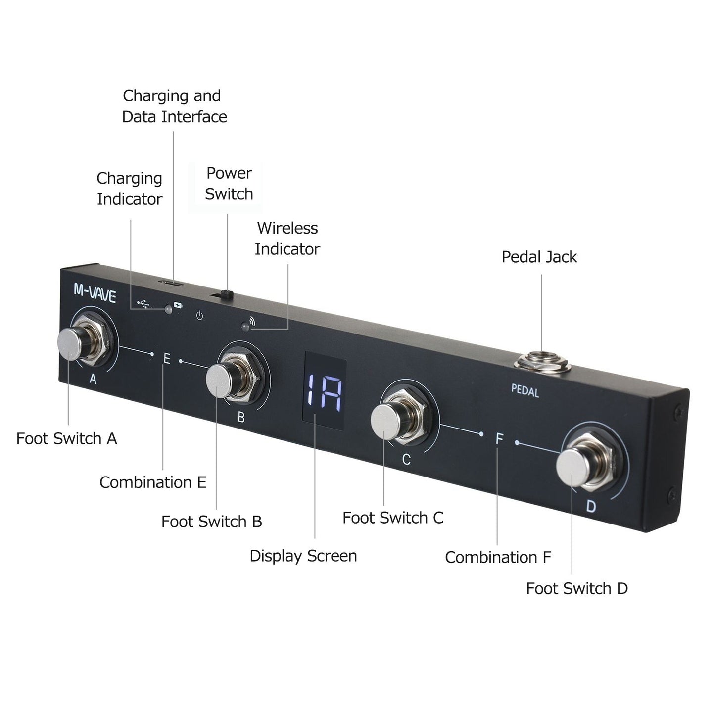 M-VAVE BT Wireless MIDI Controller & MS1 Mini Wireless Transmission System in Chocolate