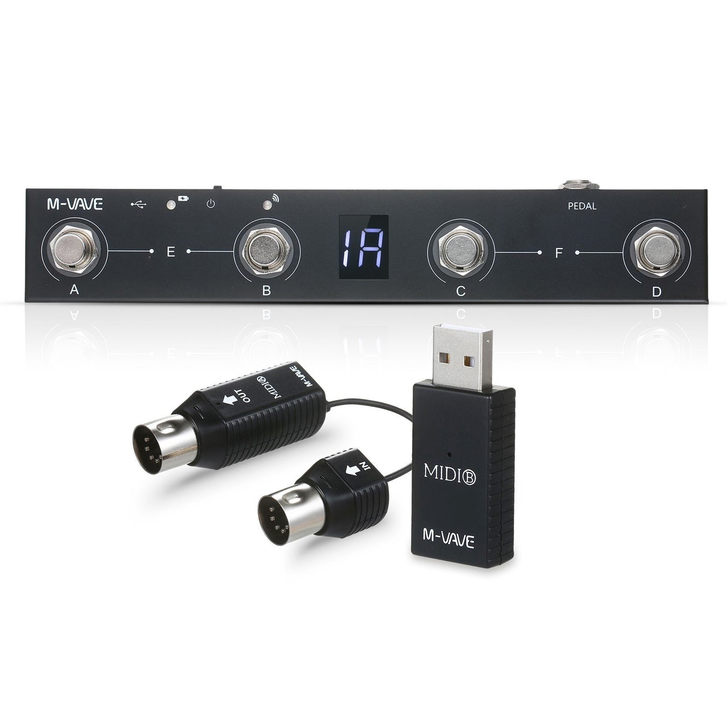 M-VAVE BT Wireless MIDI Controller & MS1 Mini Wireless Transmission System in Chocolate