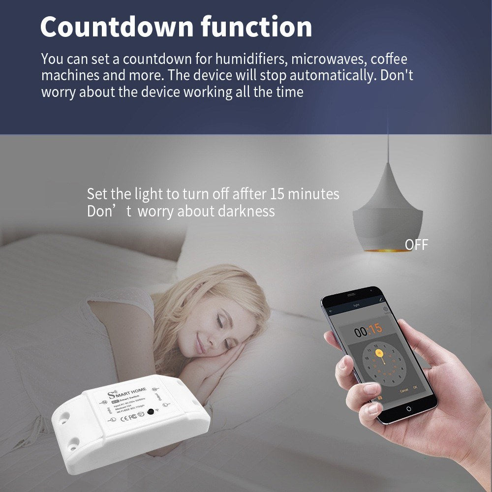 Smart WiFi Light Switch Kit - 6-Pack WiFi+BT 10A RF Wireless Remote Control