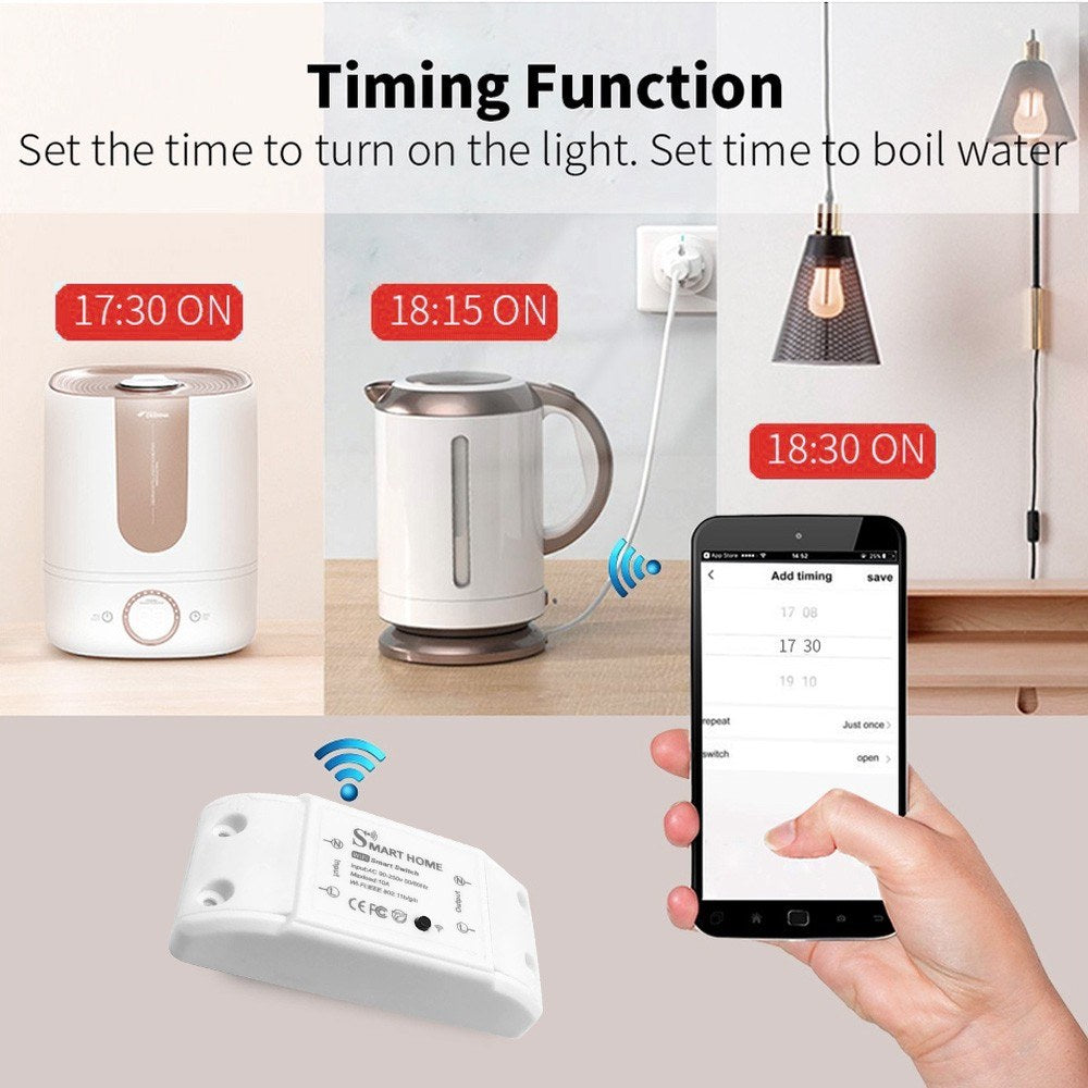 Smart WiFi Light Switch Kit - 6-Pack WiFi+BT 10A RF Wireless Remote Control