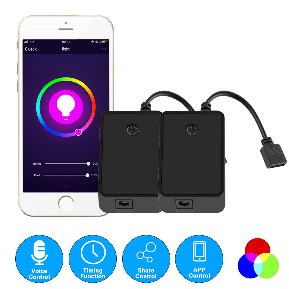 2-Pack Mini WiFi RGBW LED Strip Controllers