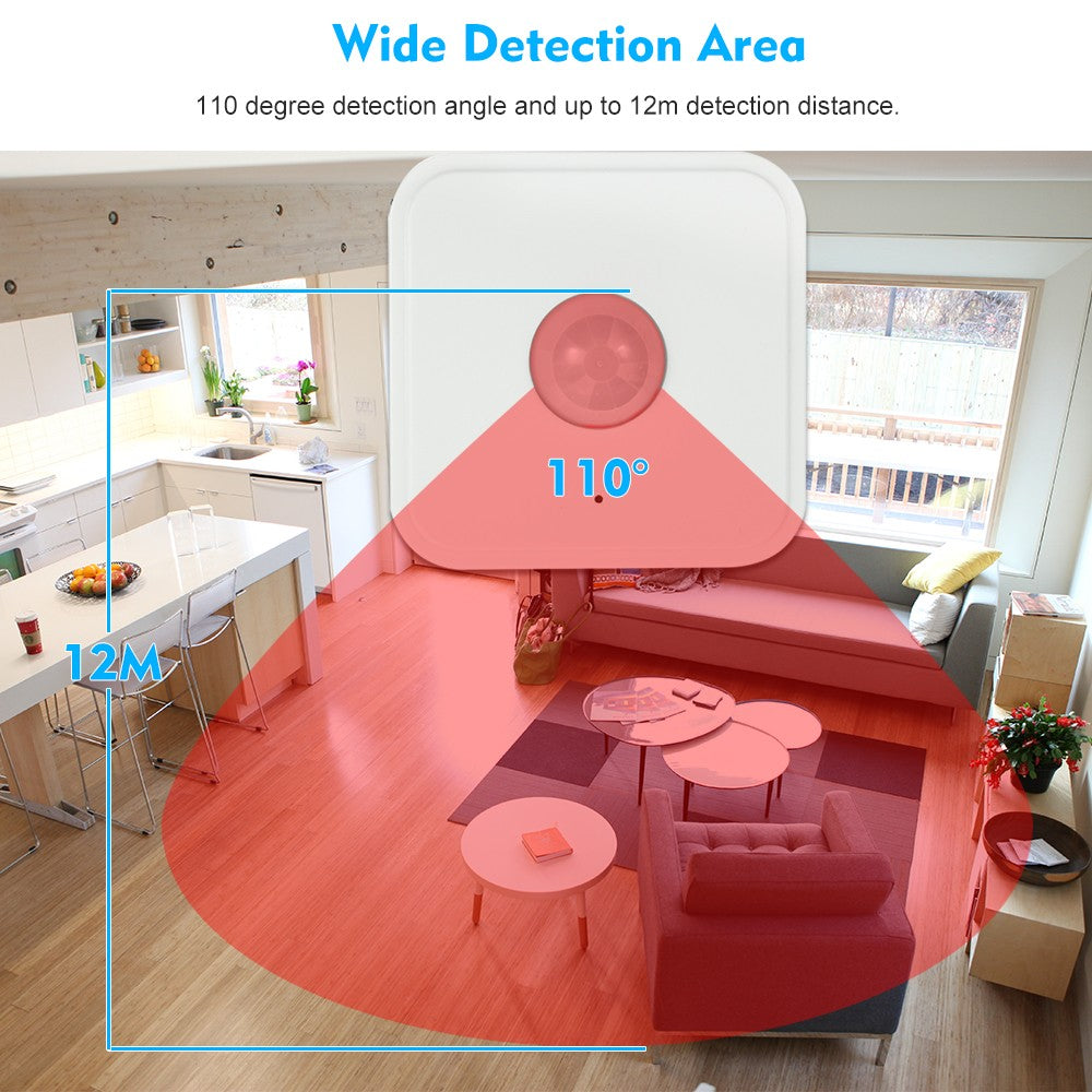 10-Pack 433MHz Wireless PIR Sensors - Passive Infrared Detectors for Security Alarms