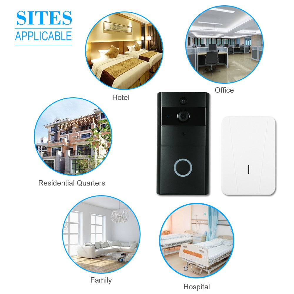 720P WiFi Video Intercom Door Phone & Wireless Doorbell Chime Set