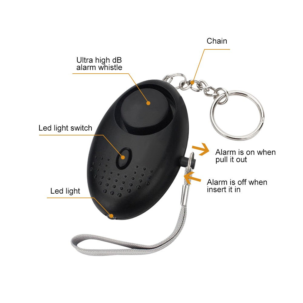 120-130dB Personal Security Alarm Keychain for Safe Sound