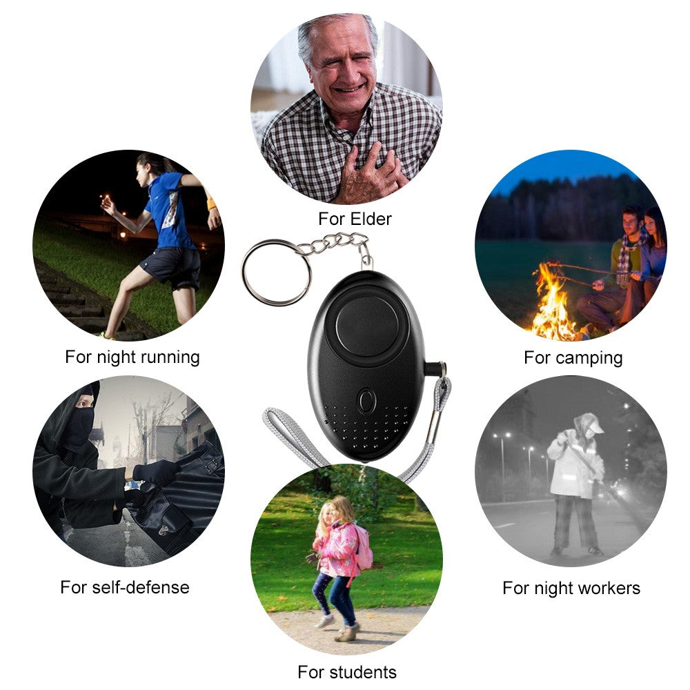 120-130dB Personal Security Alarm Keychain for Safe Sound