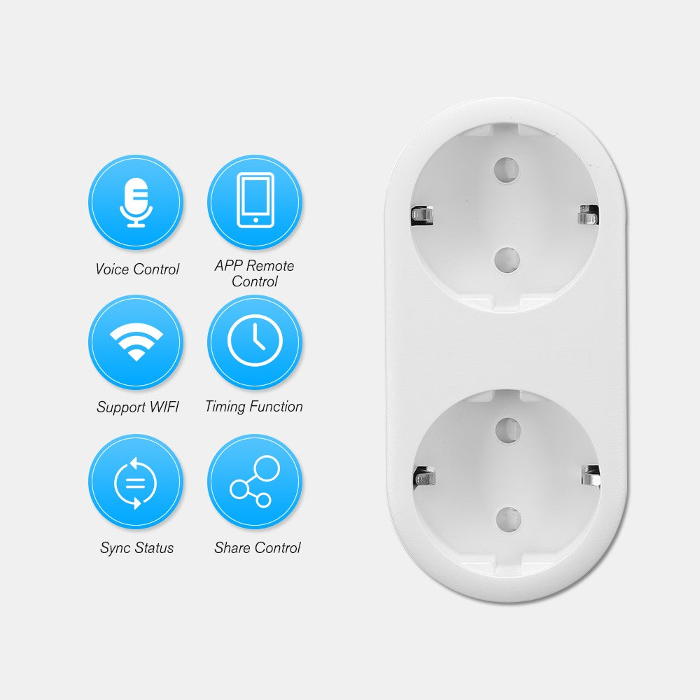 Smart WiFi Plug EU Type E - 2 Pack