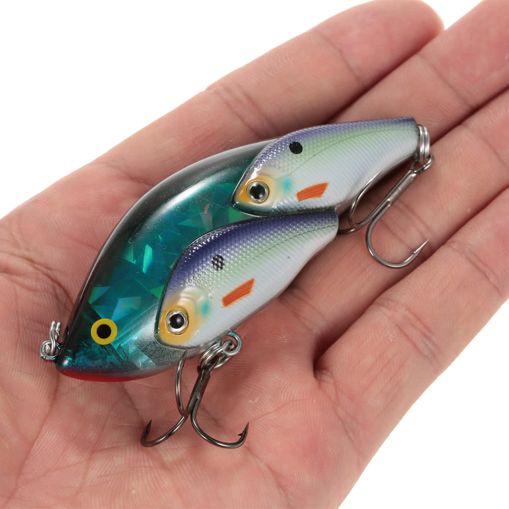 5pcs Floating SwimBait Group Hard Plastic 3D Fish Eye VIB Rattling Lures