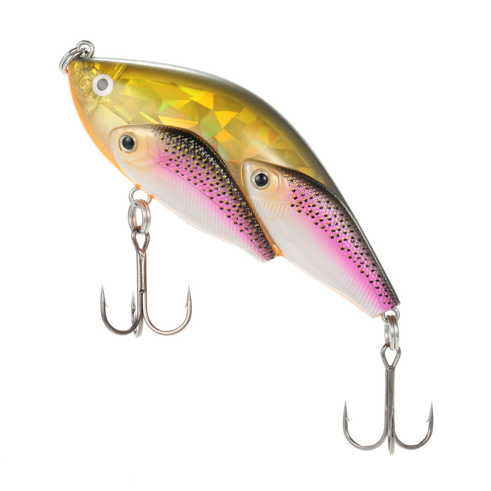 5pcs Floating SwimBait Group Hard Plastic 3D Fish Eye VIB Rattling Lures
