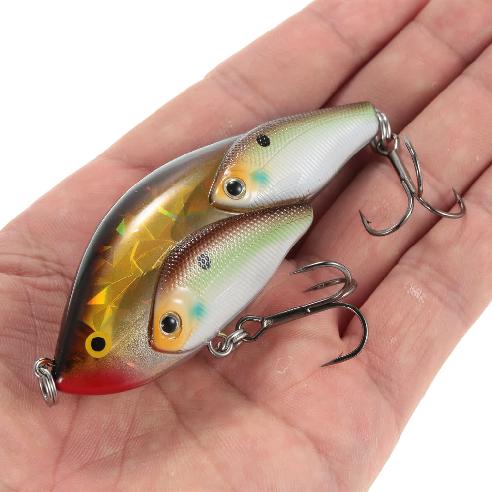5pcs Floating SwimBait Group Hard Plastic 3D Fish Eye VIB Rattling Lures