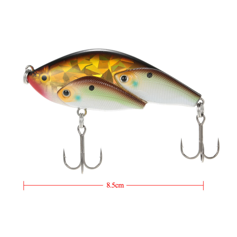 5pcs Floating SwimBait Group Hard Plastic 3D Fish Eye VIB Rattling Lures