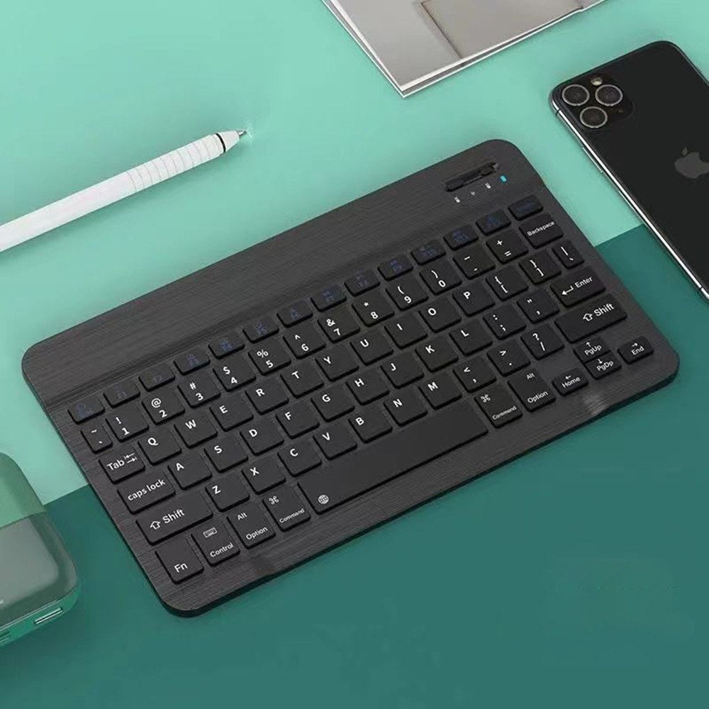 10-inch Universal Colorful Wireless Bluetooth Keyboard – Rechargeable for Mobile, Tablet, and More