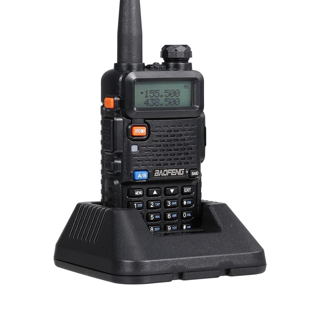BAOFENG BF-UV5R Dual Band Handheld FM Transceiver, 128CH Amateur Radio, Long Standby, Black