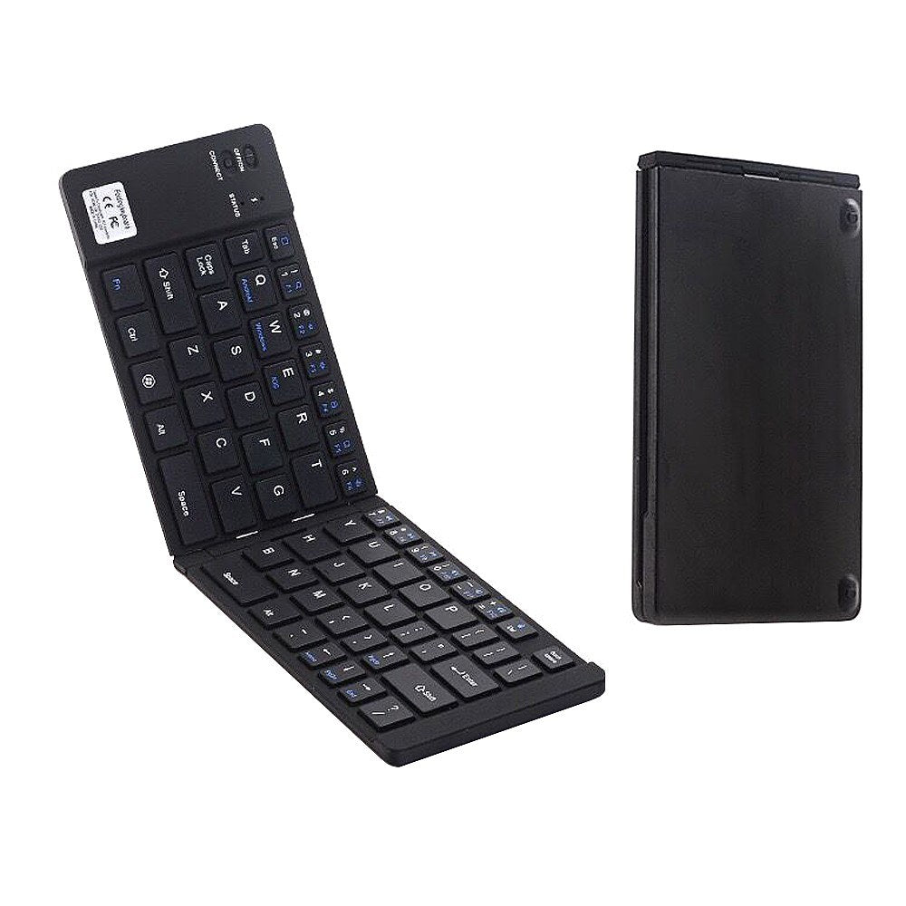 Rose Gold GK228 BT Wireless Folding Mini Keyboard - 66 Keys Portable Office Keyboard with Phone/Tablet/Laptop Stand