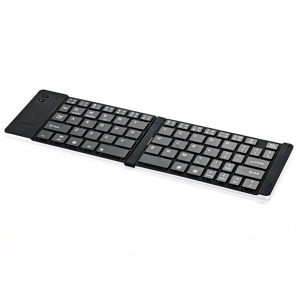 Rose Gold GK228 BT Wireless Folding Mini Keyboard - 66 Keys Portable Office Keyboard with Phone/Tablet/Laptop Stand