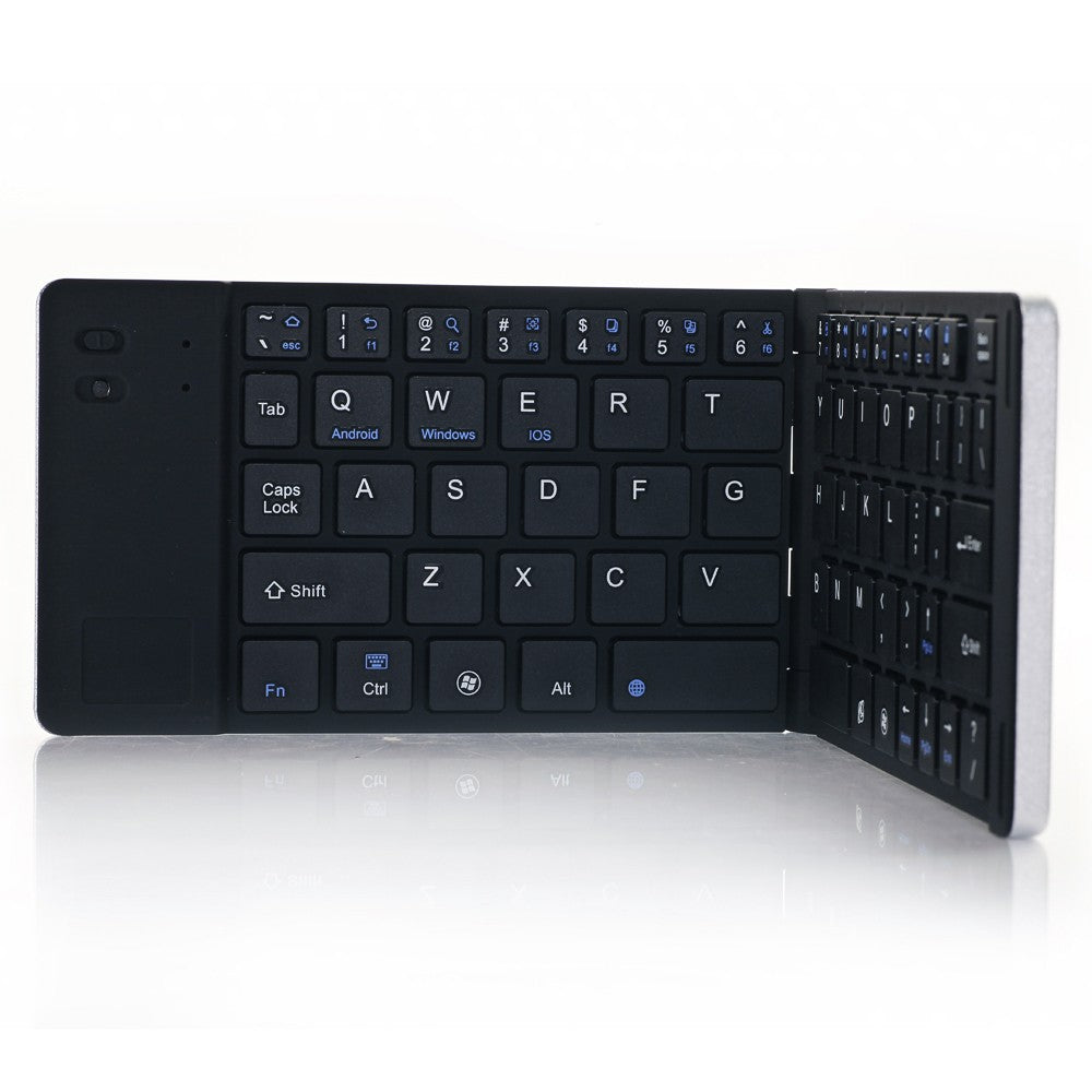 Rose Gold GK228 BT Wireless Folding Mini Keyboard - 66 Keys Portable Office Keyboard with Phone/Tablet/Laptop Stand