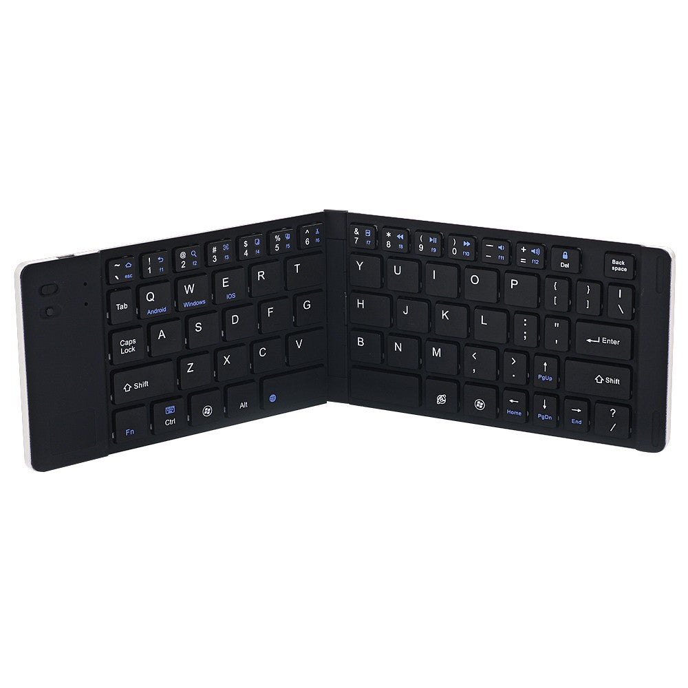 Rose Gold GK228 BT Wireless Folding Mini Keyboard - 66 Keys Portable Office Keyboard with Phone/Tablet/Laptop Stand