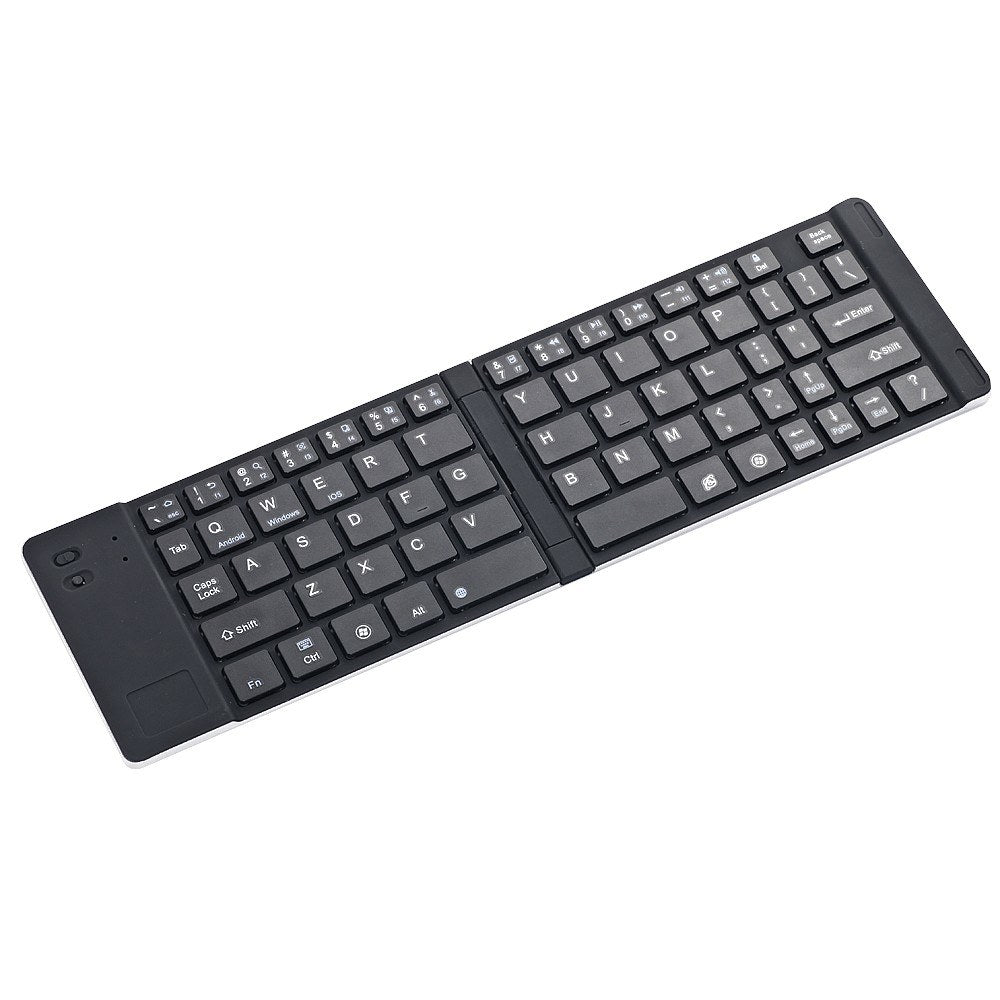 Rose Gold GK228 BT Wireless Folding Mini Keyboard - 66 Keys Portable Office Keyboard with Phone/Tablet/Laptop Stand