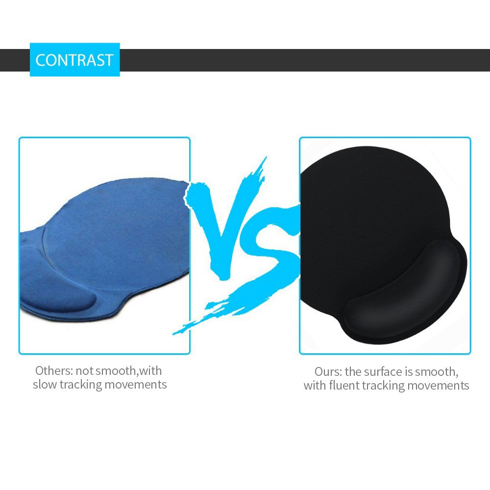 Ergonomic Memory Foam Mouse Pad with Non-Slip Wrist Support