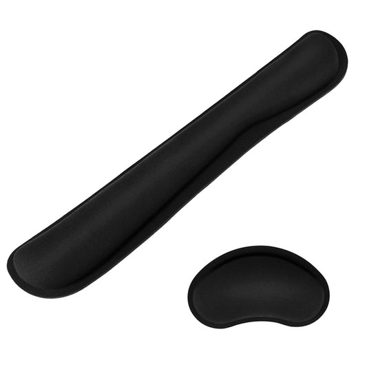 Ergonomic Memory Foam Mouse & Keyboard Wrist Rest Set - Non-Slip Office & Gaming Support