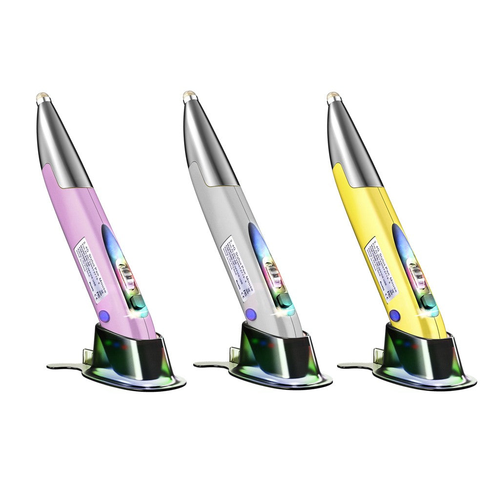 Rechargeable 2.4GHz Wireless Optical Pen Mouse for Left & Right Hands with Dual Right Keys - Purple