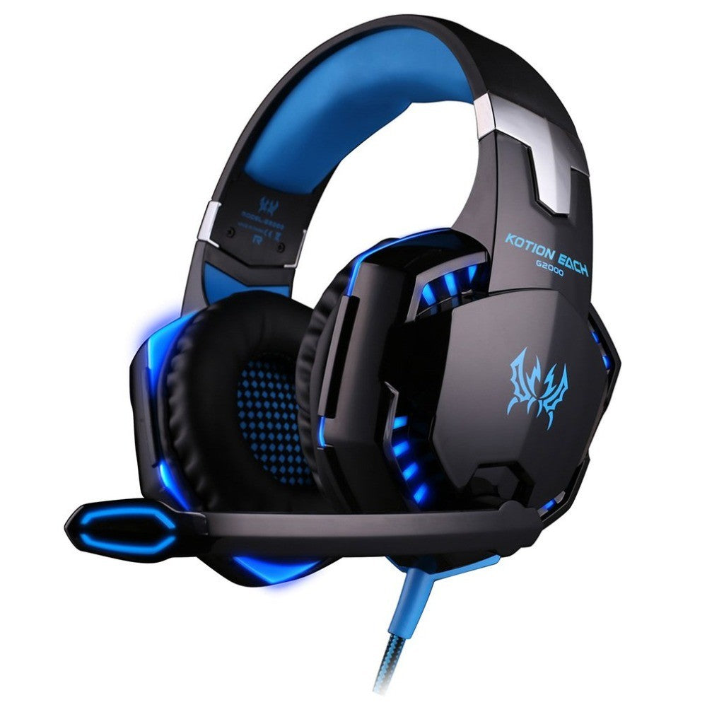 KOTION EACH G2000 3.5mm Gaming Headset with Noise Reduction & Audio Adapter for PC, Laptop, Smartphone