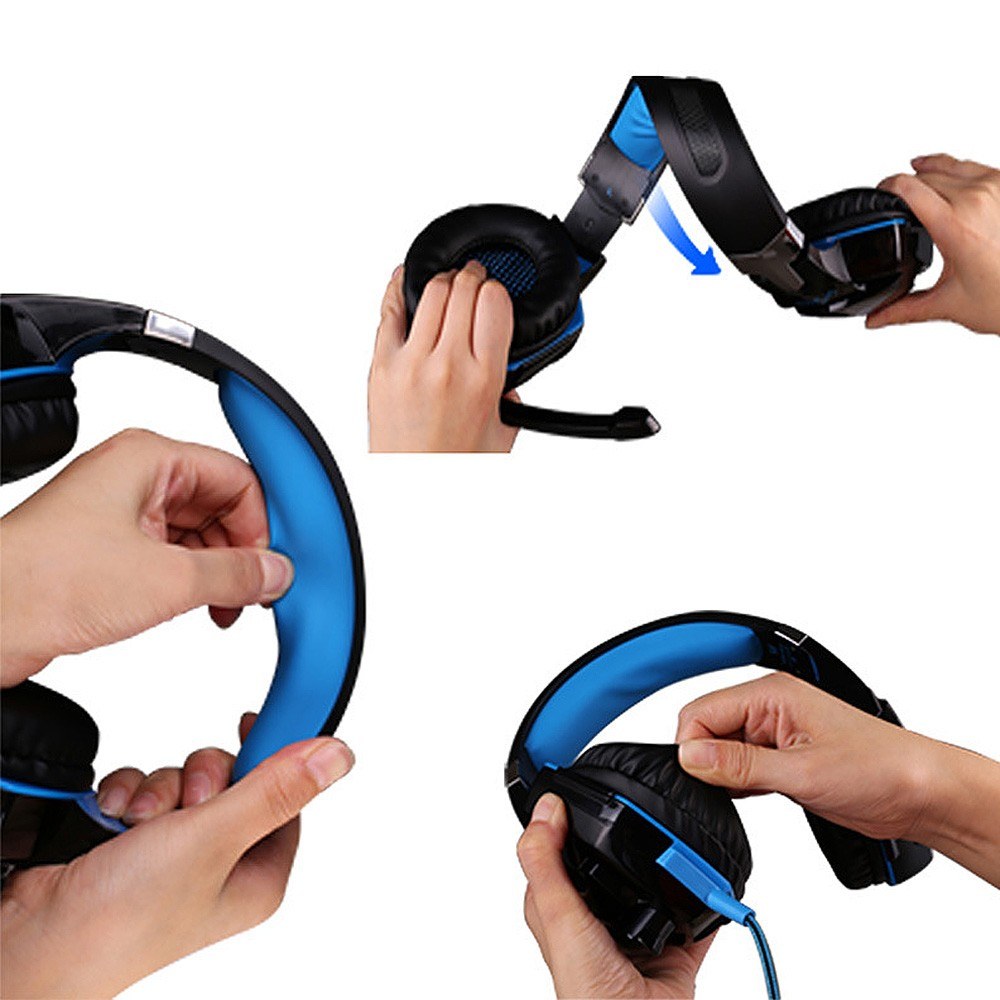 KOTION EACH G2000 3.5mm Gaming Headset with Noise Reduction & Audio Adapter for PC, Laptop, Smartphone