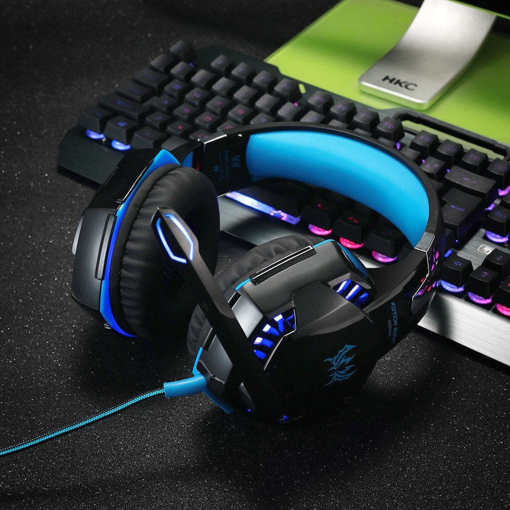 KOTION EACH G2000 3.5mm Gaming Headset with Noise Reduction & Audio Adapter for PC, Laptop, Smartphone