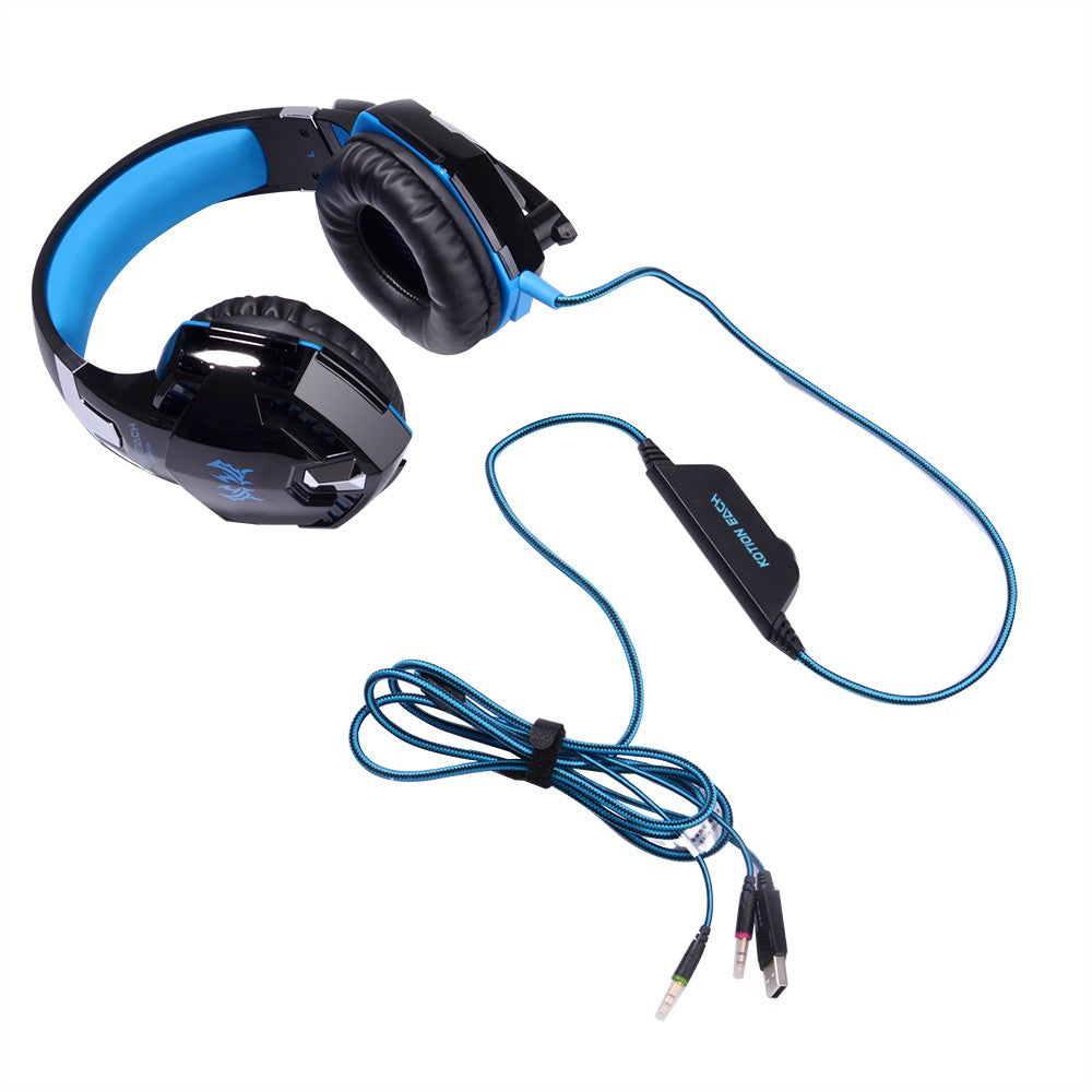 KOTION EACH G2000 3.5mm Gaming Headset with Noise Reduction & Audio Adapter for PC, Laptop, Smartphone