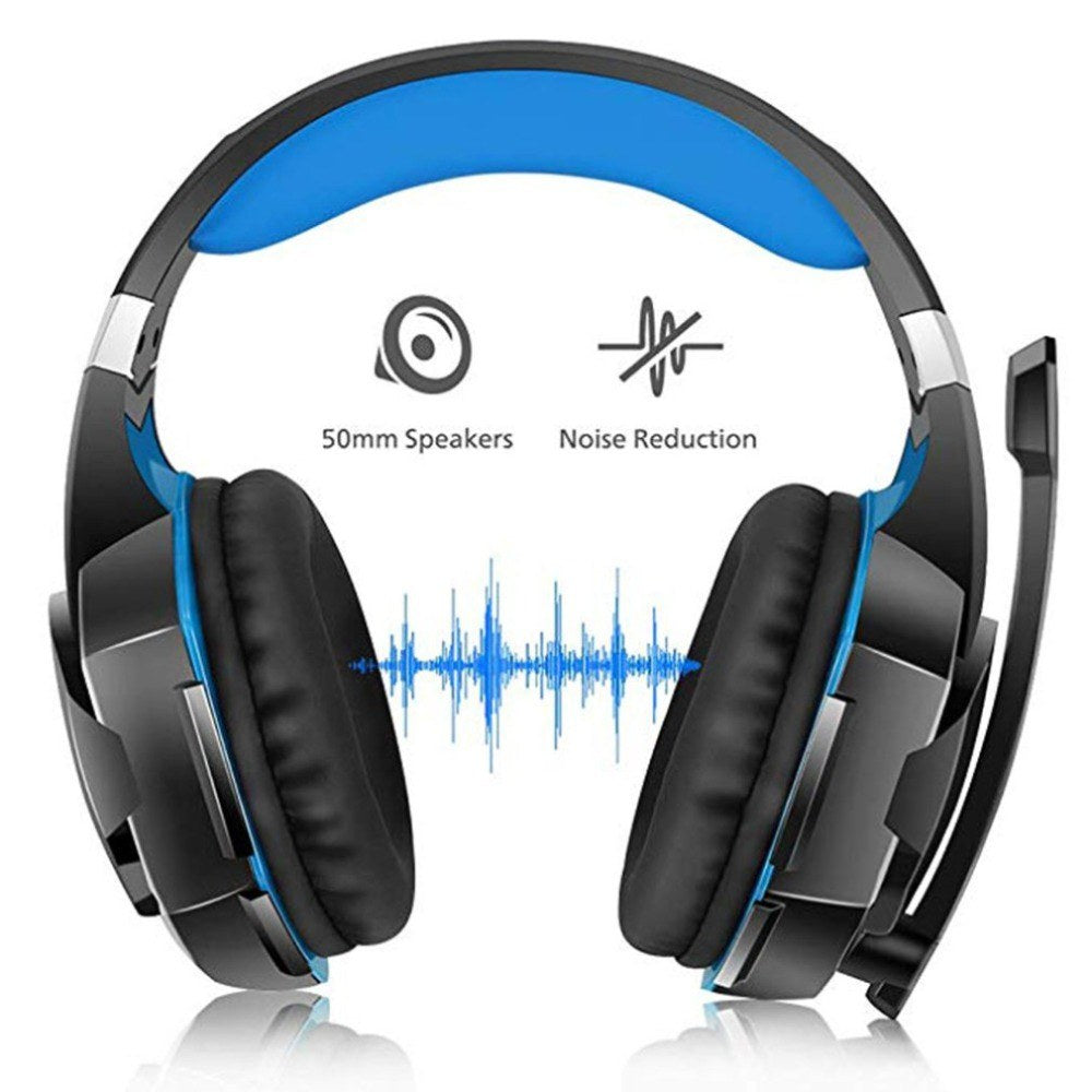 KOTION EACH G2000 3.5mm Gaming Headset with Noise Reduction & Audio Adapter for PC, Laptop, Smartphone