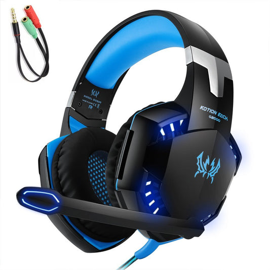 KOTION EACH G2000 3.5mm Gaming Headset with Noise Reduction & Audio Adapter for PC, Laptop, Smartphone