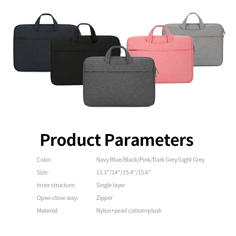 Dark Grey Waterproof 14 Multifunctional Nylon Laptop Bag - Briefcase/Leisure Business Handbag