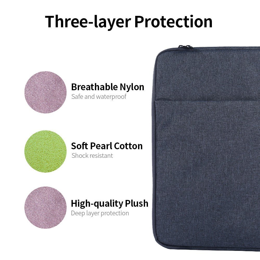Dark Grey Waterproof 14 Multifunctional Nylon Laptop Bag - Briefcase/Leisure Business Handbag