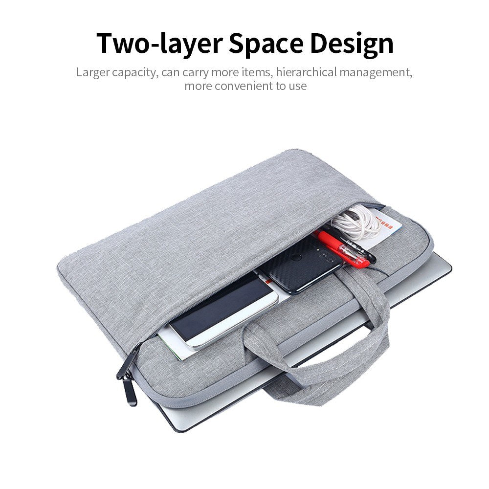 Dark Grey Waterproof 14 Multifunctional Nylon Laptop Bag - Briefcase/Leisure Business Handbag
