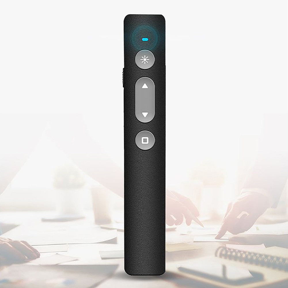 Rechargeable 2.4GHz Wireless Presenter Remote with Red Light Pointer - USB PPT Clicker, White