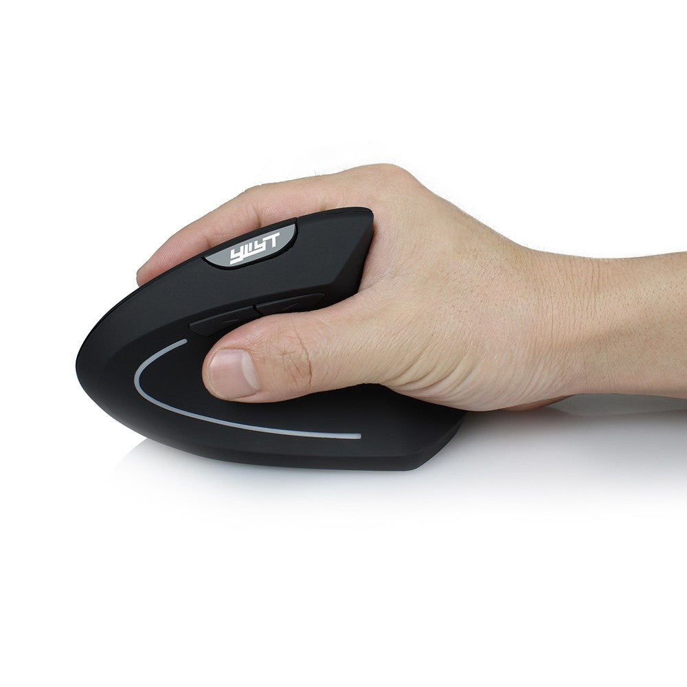 Rechargeable Ergonomic Vertical Wireless Mouse - 2.4G, 3 DPI Levels, Plug&Play, Black