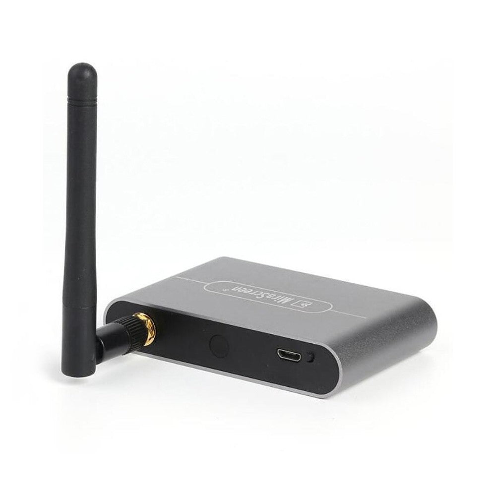 X6W Plus 4K Dual-Frequency Wireless Display Receiver with HD VGA Audio Ports and External Antenna