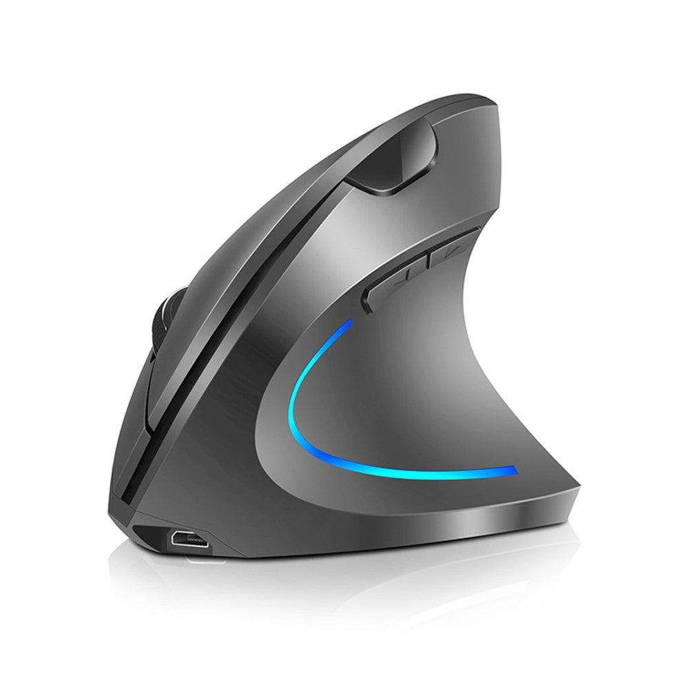 Rechargeable 2.4G Wireless Ergonomic Vertical Mouse with RGB Lighting & Adjustable DPI