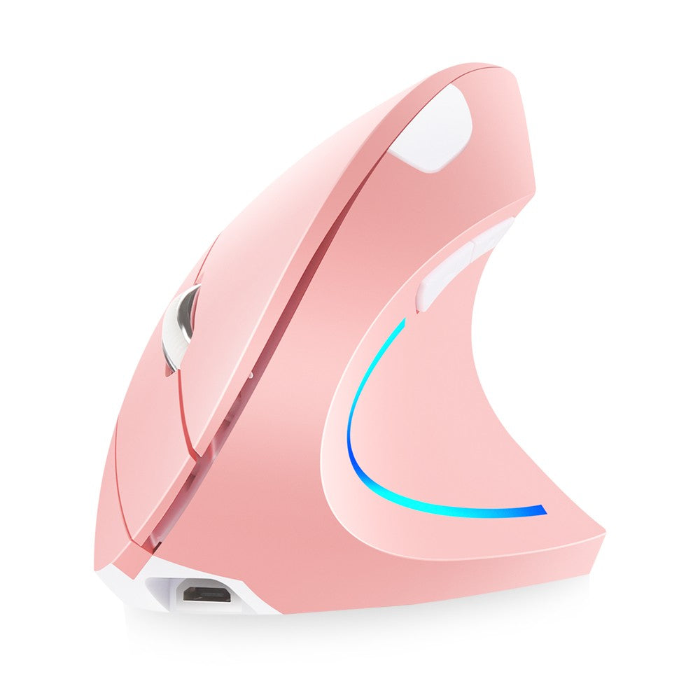 Rechargeable 2.4G Wireless Ergonomic Vertical Mouse with RGB Lighting & Adjustable DPI