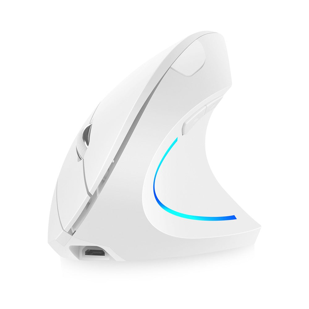 Rechargeable 2.4G Wireless Ergonomic Vertical Mouse with RGB Lighting & Adjustable DPI