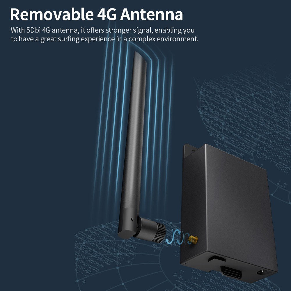 EU Version 4G Outdoor Waterproof Router with SIM Slot, 5Dbi Antenna, Wall Mount, Supports 15 Devices, High Security