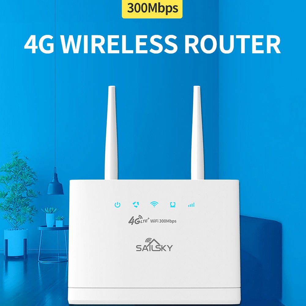 Sailsky XM311 300Mbps 4G LTE WiFi Router with SIM Slot & FOTA Upgrade - European Version
