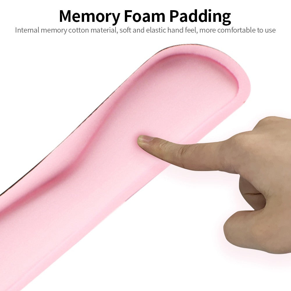 Grey Memory Foam Keyboard & Mouse Wrist Rest Set with Lycra Fabric and Anti-Slip Rubber Base