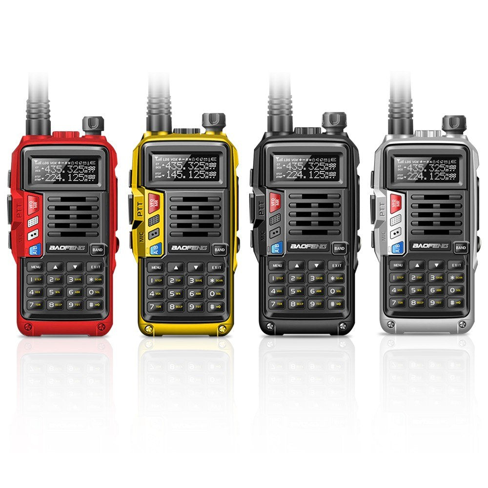 BAOFENG UV-S9 III Tri-Band 10W Ham Radio Handheld Walkie Talkie, 10KM Long Range, VOX, 128 Channels, 2 Antennas, Red (EU Plug)