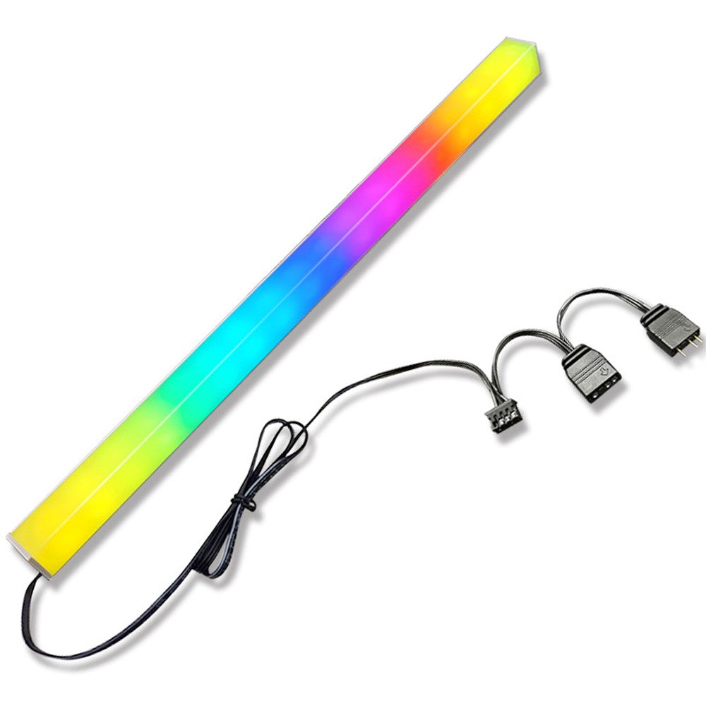 COOLMOON Dual-Sided Magnetic ARGB LED Light Strip with 5V 3-Pin Sync for PC Cases