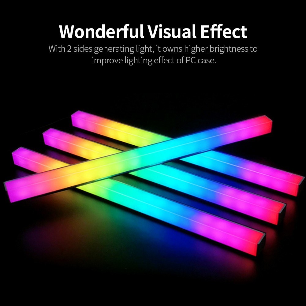 COOLMOON Dual-Sided Magnetic ARGB LED Light Strip with 5V 3-Pin Sync for PC Cases