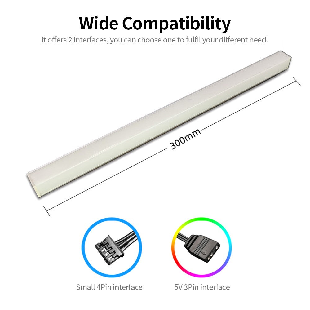 COOLMOON Dual-Sided Magnetic ARGB LED Light Strip with 5V 3-Pin Sync for PC Cases