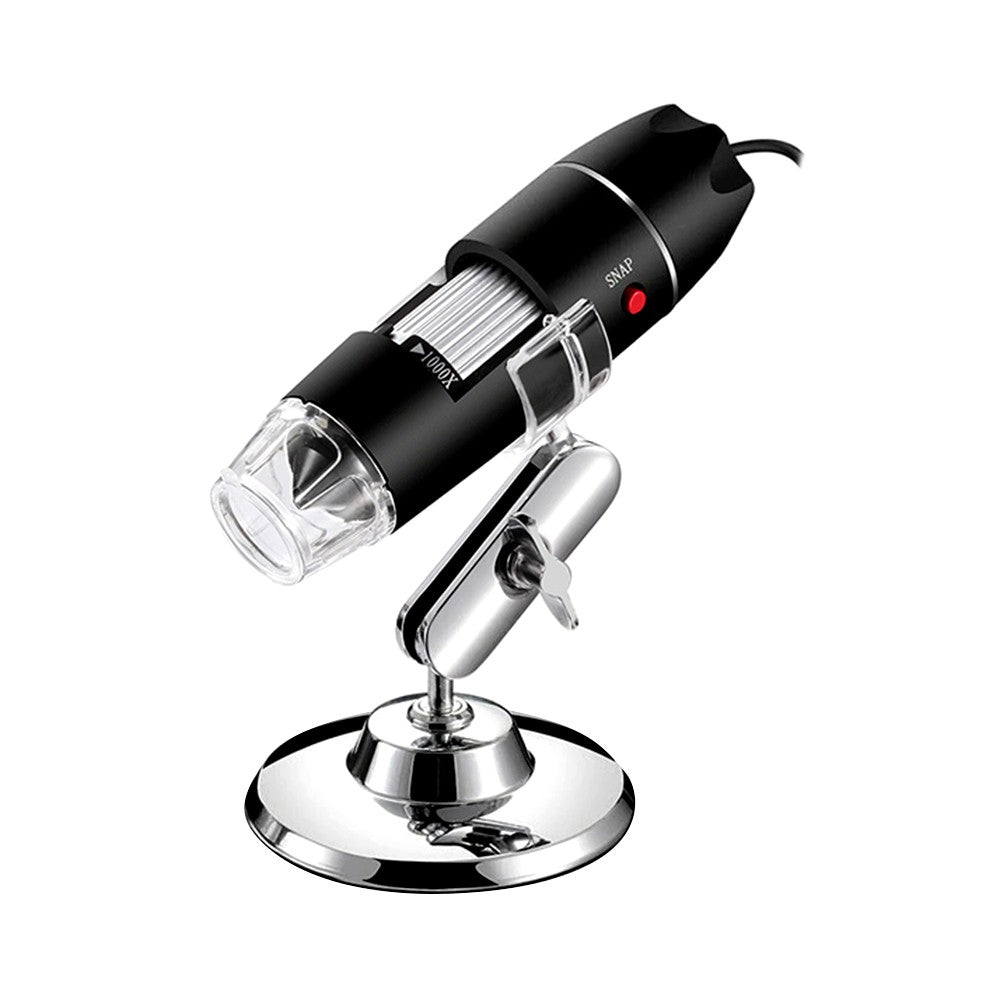 Portable 1600X Wired Digital Microscope with USB/Micro USB/Type-C Interfaces and 8 LED Lights