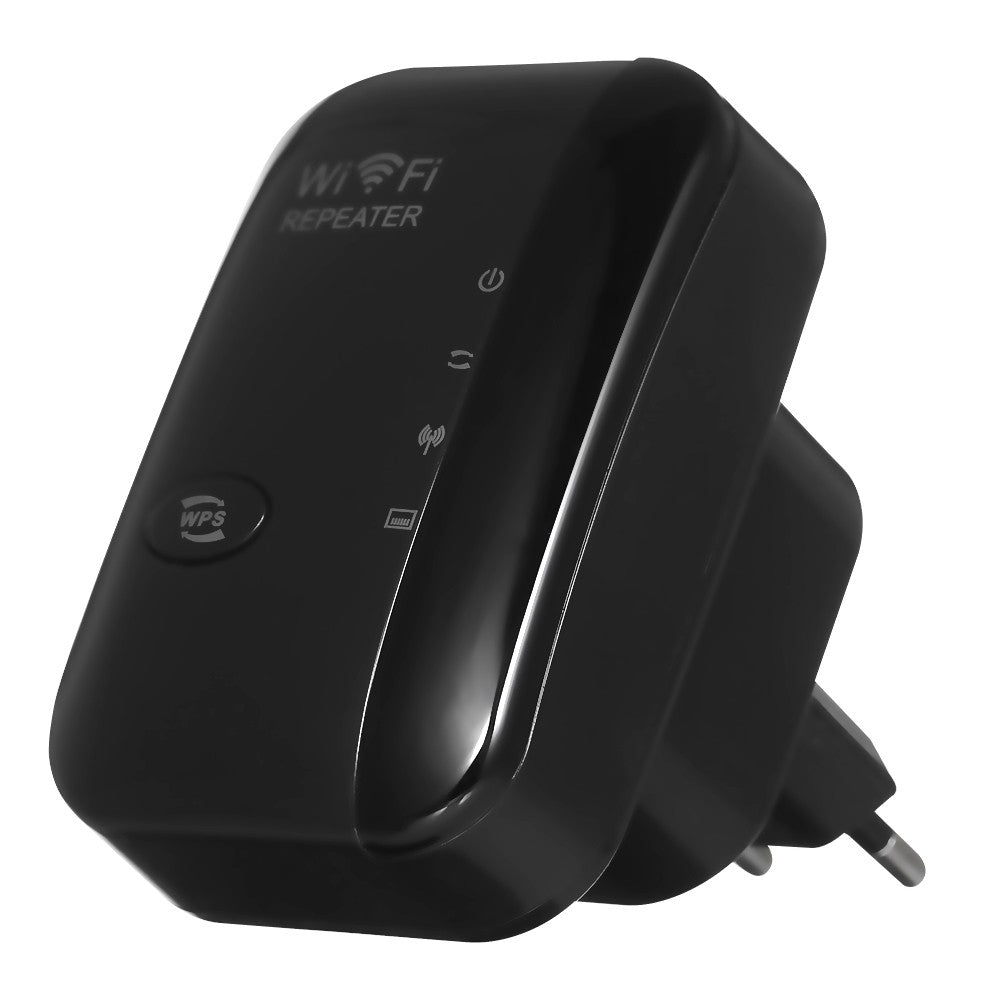 300M WiFi Signal Amplifier & Range Extender with Dual Internal Antennas | EU Plug | Home & Office - White